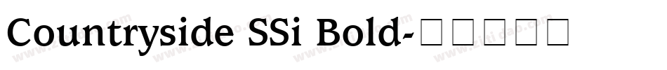 Countryside SSi Bold字体转换
